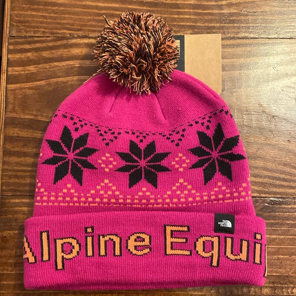 Kids ski Tuke Fuschia Pink The North Face beanie
